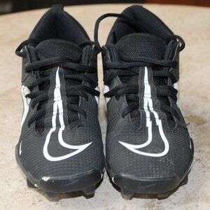 Nike Alpha Huarache 4 Keystone Black/White Cleats Boys Sz 3